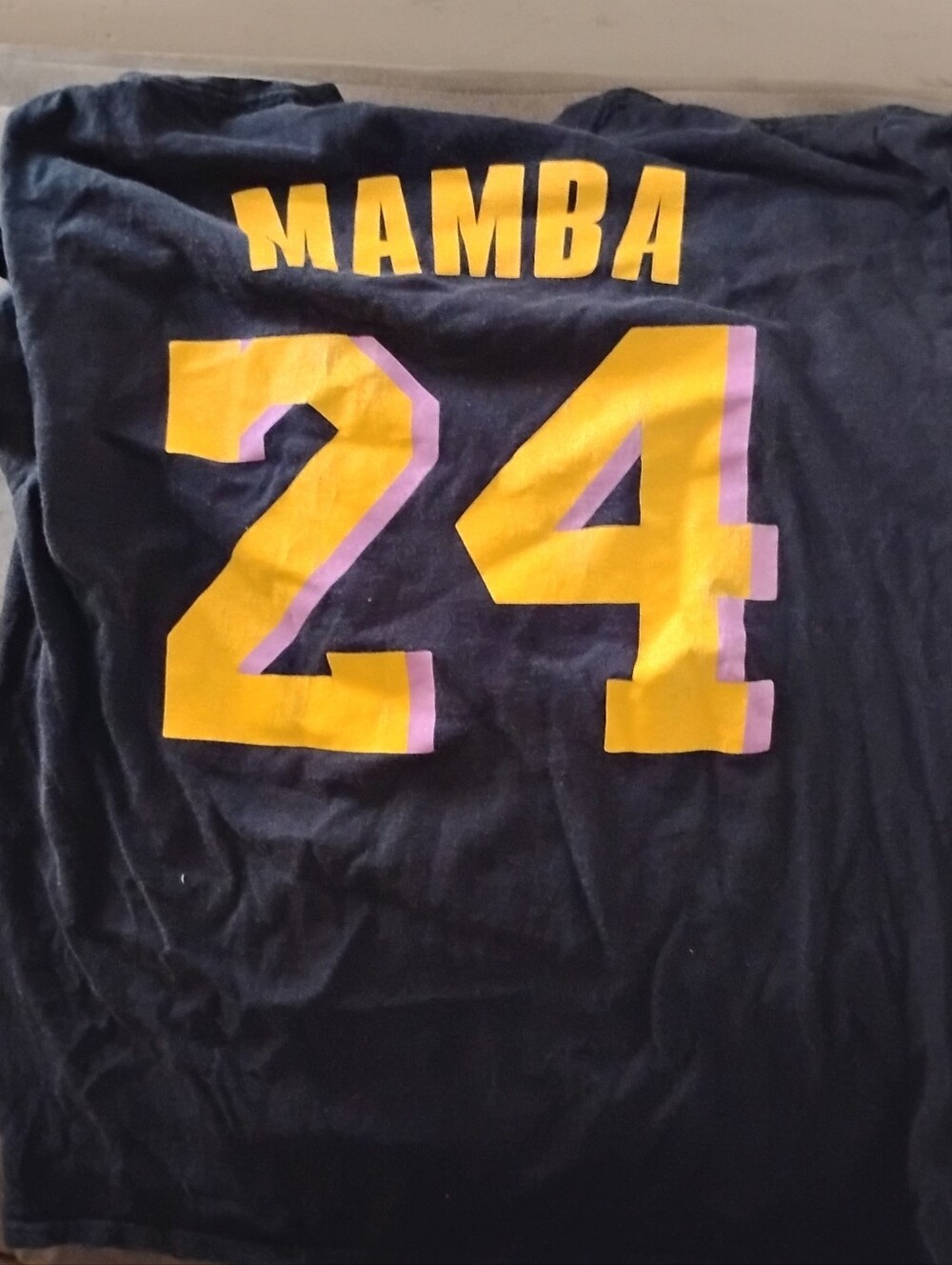 Kobe Bryant Mamba 24 God Is Dope Crewneck T Shirt  Black SZ:M Short Sleeve Rare,